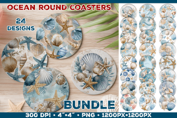 Download Round Coaster Sublimation Design Bundle - Sublimation design Collection