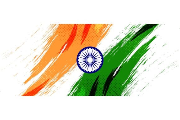 Download India Flag Background with Brush Style - Background Collection