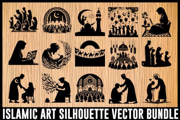 Download Islamic Art Silhouette Vector Bundle - Premium Resources