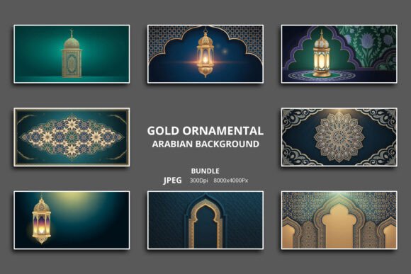 Download Gold Ornamental Arabian Backgrounds - Background Collection