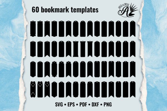 Download 60 Bookmark Templates SVG Cut Files - Book Collection