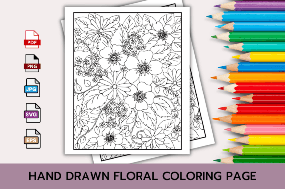 Download FLORAL COLORING PAGE BOOK for ADULTS - Book Collection