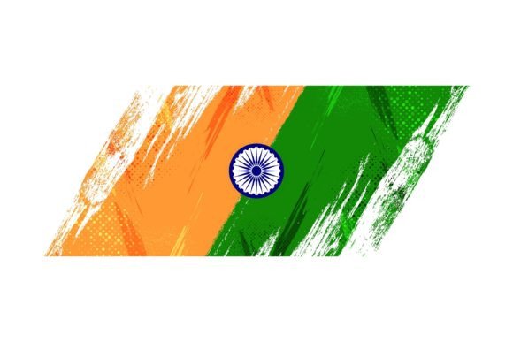 Download India Flag Background with Brush Style - Background Collection