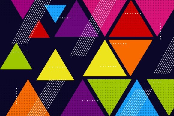 Download Mosaic Triangle Background Colorful - Background Collection