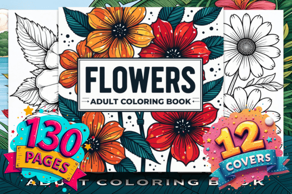 Download Flowers Adult Coloring Book - Book Collection