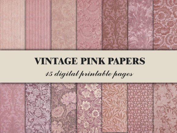 Download Pink Scrapbook Paper Vintage Pattern - Book Collection