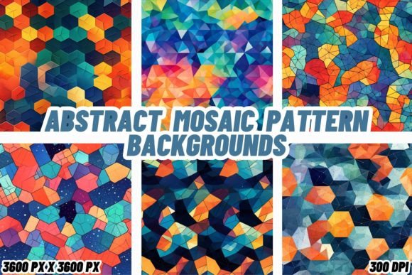 Download Abstract Mosaic Pattern Backgrounds - Background Collection