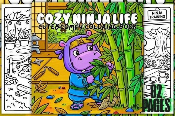 Download Cozy Ninja Life Cute&amp;Comfy Coloring Book - Book Collection