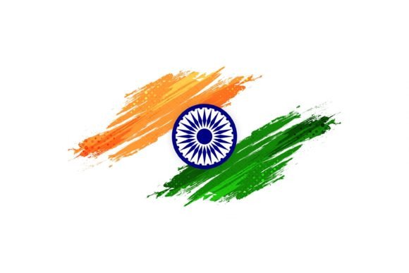 Download India Flag Background with Brush Style - Background Collection