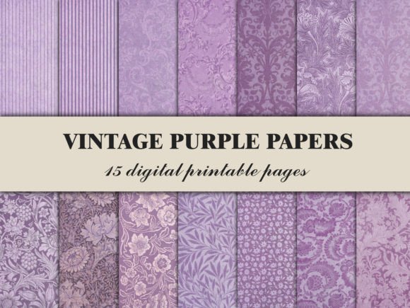 Download Purple Scrapbook Paper Vintage - Book Collection