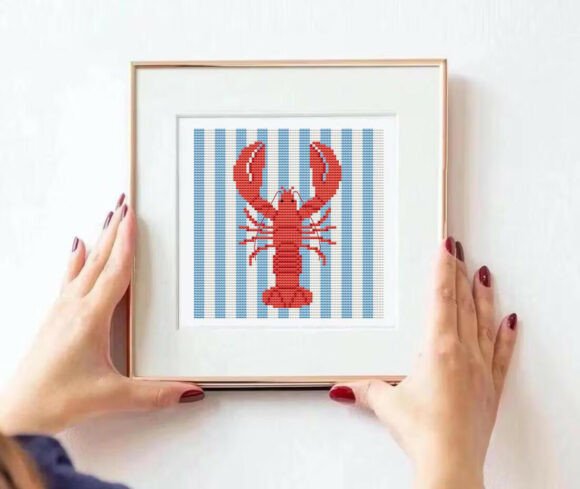 Download Red Lobster Cross Stitch Pattern PDF - Cross stitch Collection