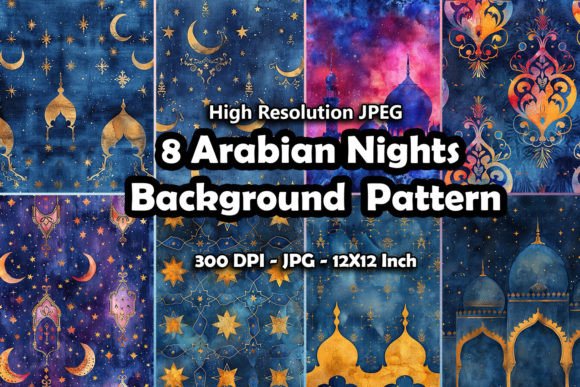 Download 8 Arabian Nights Background Pattern - Background Collection