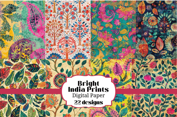 Download 22 Bright India Prints Backgrounds - Background Collection
