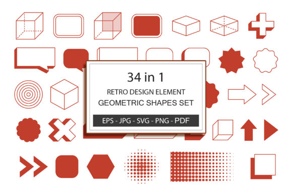 Download Retro Design Element Geometric Shape - Design element Collection