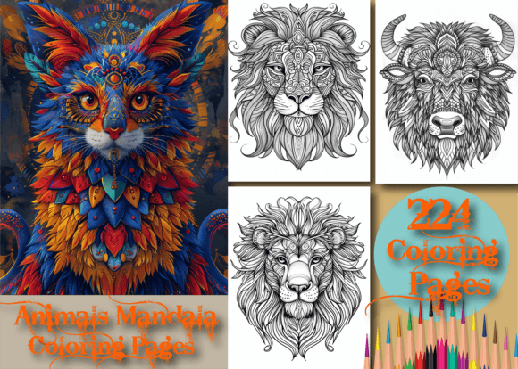 Download Animals Mandala Coloring Book for Adults - Book Collection