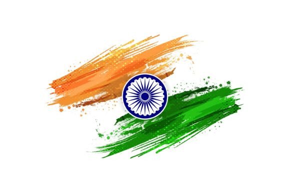 Download India Flag Background with Brush Style - Background Collection